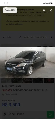 Ford Focus 2011 1.6 para venda de peças 