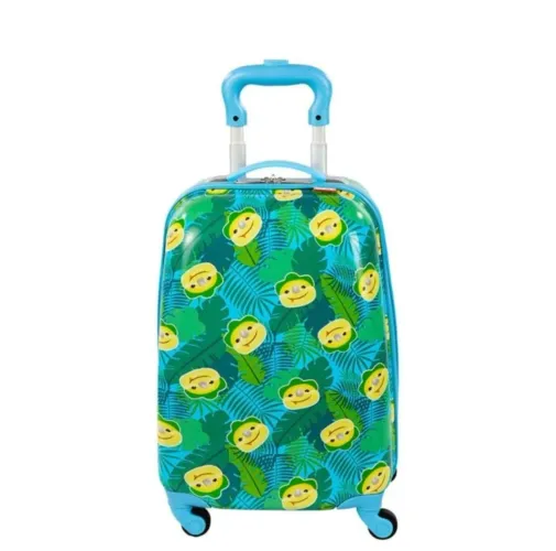 Mala de Viagem pequena com rodas 360° SESTINI Kids Dino 3 Multicolorida