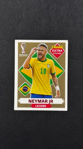 Figurinha Legend Dourada Neymar Jr (Brasil) 2022 - Rara - Perfeito Estado