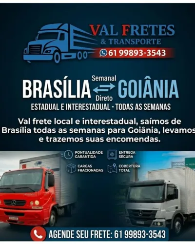 frete de Goiânia para Brasília