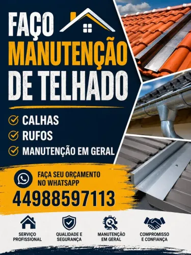 Faço manutenção em telhado