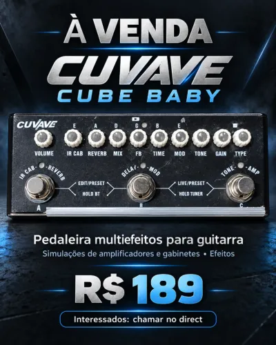 Pedaleira Cuvave Cube Baby para guitarra - Multiefeitos e IR