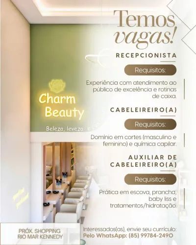 Recepção para salão de beleza