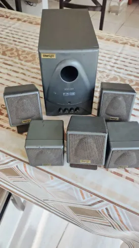 Home Theater Starlight HTS-100 5.1 - 120W RMS - Subwoofer + 5 Caixas