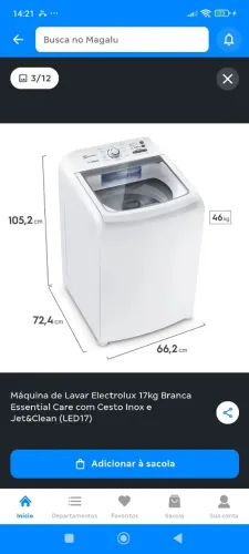 Vendo máquina de lavar semi Nova