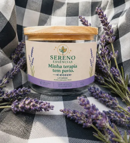 Vela Aromática De Lavanda