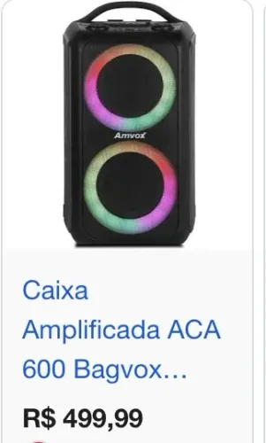 CAIXA DE SOM AMVOX NOVA