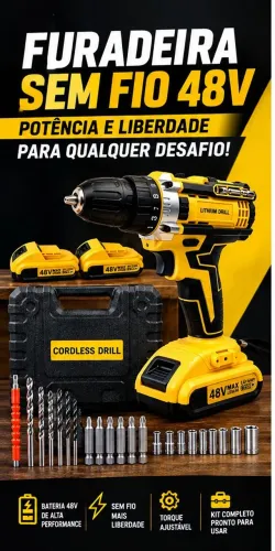 Furadeira/parafusadeira sem fio 48V