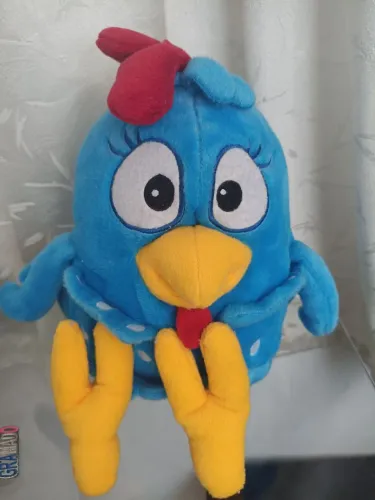 Galinha Pintadinha Pelúcia Azul Original - 30cm - Pouco Usada