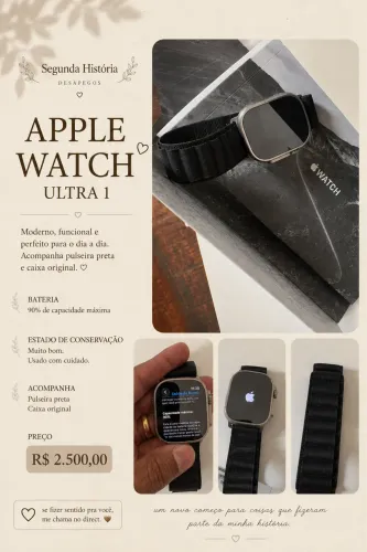 Apple Watch Ultra 1 - Bateria 90% - R$ 2.500