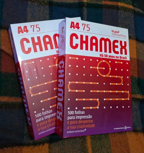2 resmas de papel Chamex A4 75g