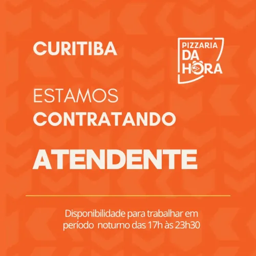 Atendente - Pizzaria (Noturno / Água Verde)