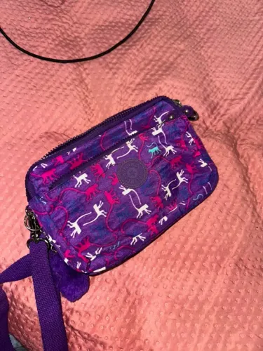 Bolsa Kipling Roxa com 3 compartimentos