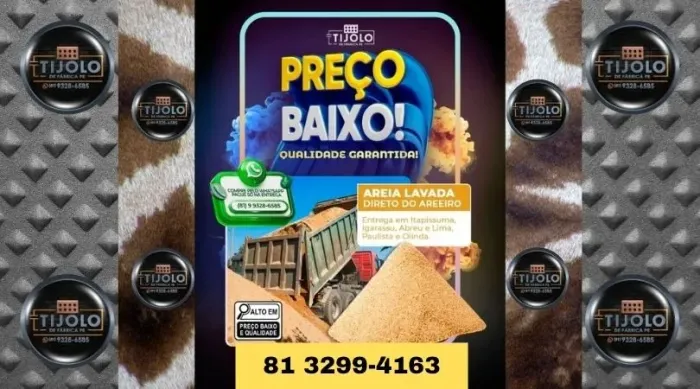 areia lavada entrega expressa