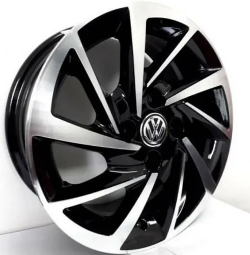 Roda aro 15 Krmai Virtus Preta com diamantado VW gol 4X100 jogo 