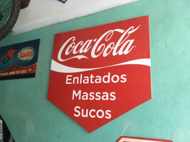Placa antiga da coca cola