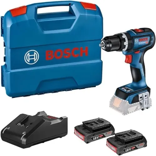 Furadeira e parafusadeira Bosch GSB 18V-90C 18V + 2B e maleta-Bosch