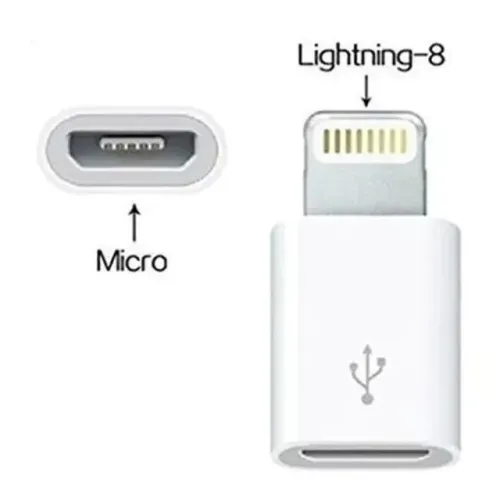 Adaptador Usb Lightning Para Micro Usb Apple Para Iphone X / 8 / 7 / 6