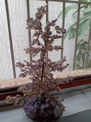 Arvore cristal Ametista com 29 cm altura - Comprado em Embu das Artes