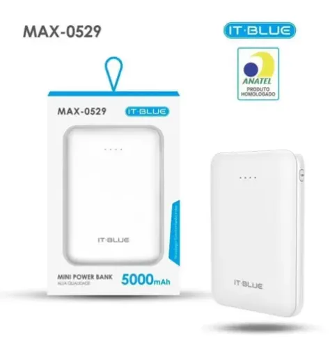 CARREGADOR PORTATIL POWER BANK 5.000 MAH IT-BLUE MAX-0529
