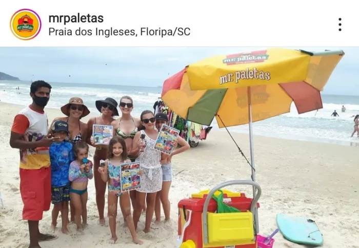 Vendedor ambulante praias do norte da Ilha