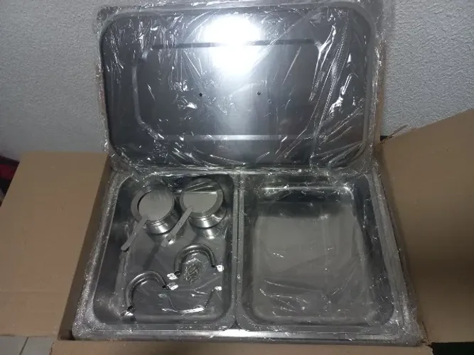 Rechaud de 2 cubas novo na caixa para sua festa e seu evento
