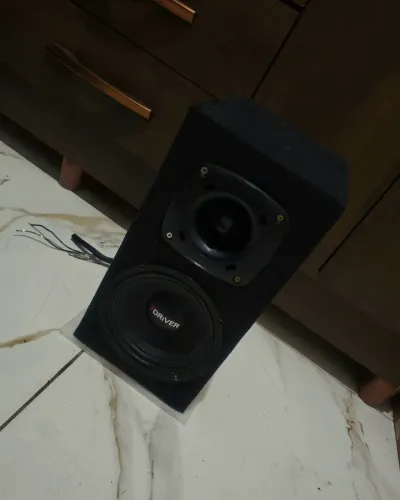 Caixa médio 6 polegadas e Caixa Subwoofer 10 polegadas. 