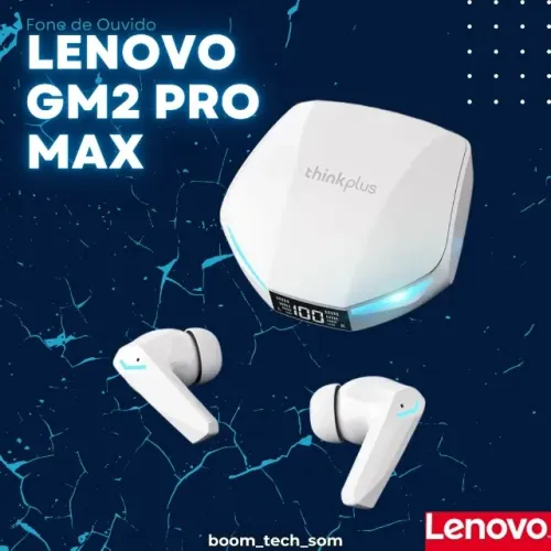 Fone Sem Fio Lenovo GM2 Pro Max Bluetooth | Garantia | Pronta Entrega