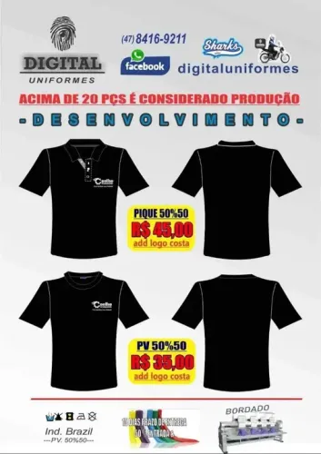 Camisa/ Camizeta/ Uniformes Personalizados - Faça orçamento