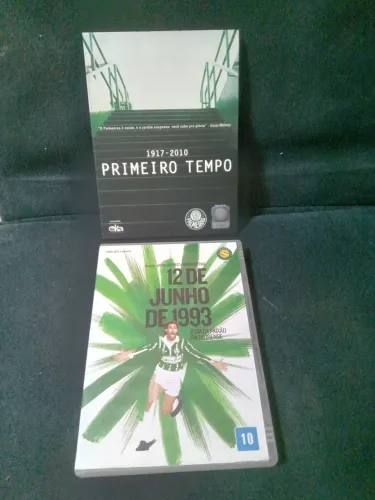 DVDs raros Palmeiras Primeiro Tempo 1917 2010 e 12 Junho 1993 Dia Paixão Palmeirense