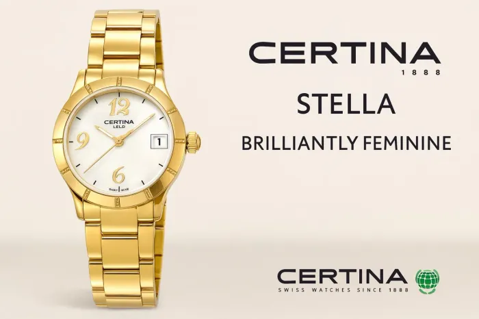 Black Friday - Relógio Certina Stella Feminino - Dourado, Original