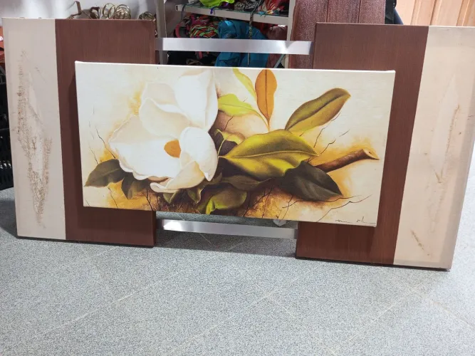 Quadro Decorativo com Flor de Magnólia