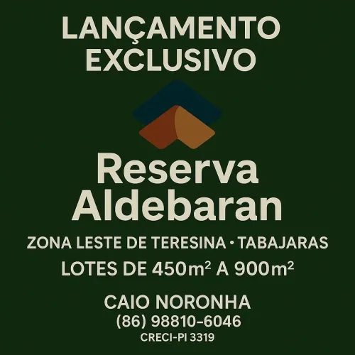CN Lançamento Reserva Aldebaran 450 a 900m2 POUCOS LOTES, ao lado do Aldebaran Ville