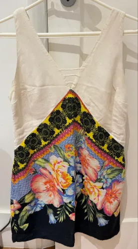 Vestido curto Farme de algodao