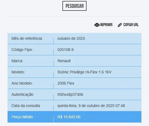 Renault Scenic Privillège 1.6 16V Aut. 2006