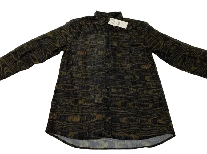 Camisa Casual Zara Man Tamanho M Slim Estampada Novo Sacola