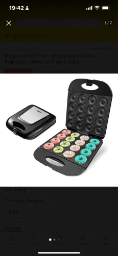 Máquina de Mini donuts 16 furos 220 w