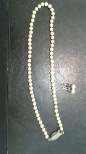 Conjunto colar Maiorca brincos de pérolas