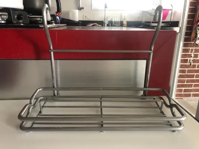 Porta Tempero Condimentos Suspenso Pendurar Aço Inox (Usado)