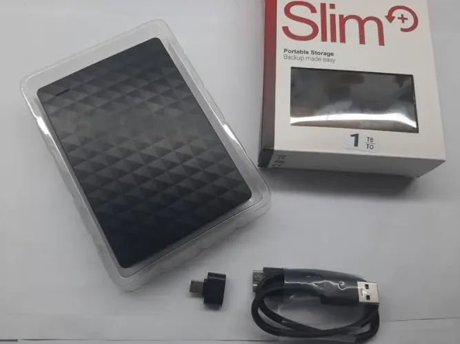 SSD Externo Slim+ Portable Storage 1TB - Nemko Descarrega Direto do Celular Pro Ssd