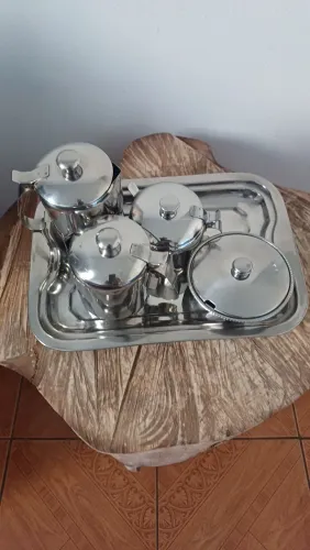 Conjunto de Utensílios de Aço Inox para Servir