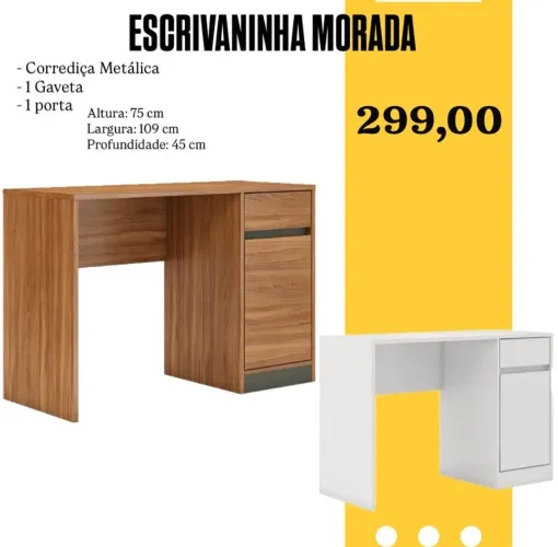 Escrivaninha de morada  com gaveta e porta / ENTREGA HOJE !!! 