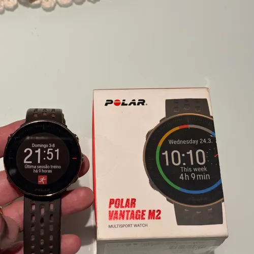 Relógio Corrida GPS Polar Vantage M2 Multisport Marrom Cobre