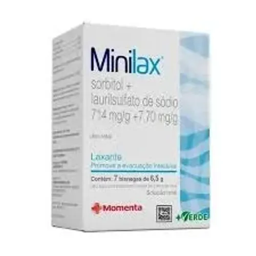 minilax 714mg/g + 7,70mg/g caixa com 7 bisnagas de 6,5g cada - solução retal