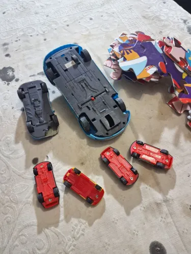Coleção de carrinhos e quebra-cabeça infant 7 unidades 
