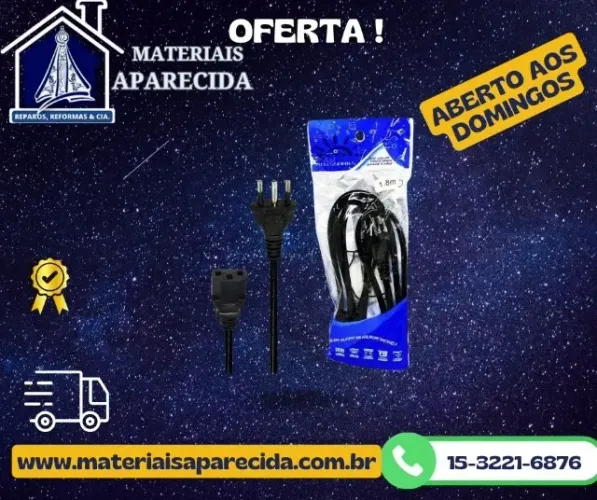 Cabo Forca Computador 1,8MT N450