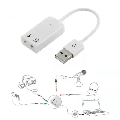 Placa de som externa usb 7.1 Canais
