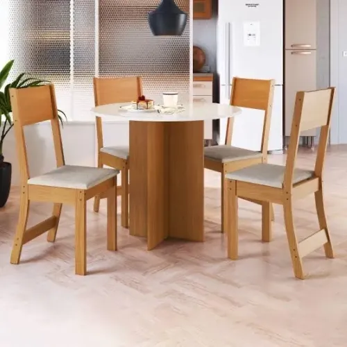 Mesa de Jantar 4 Cadeiras Nova 