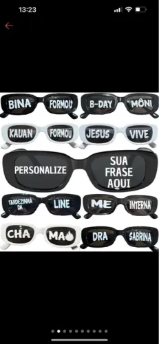 Óculos básico personalizado barato pra vender hoje