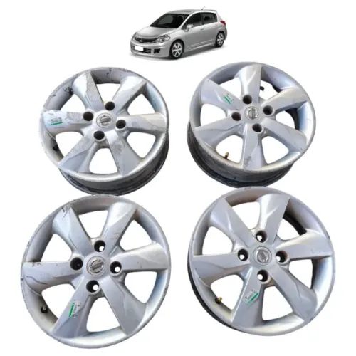 Jogo De Rodas Nissan Tiida Aro 16 4x114 C/ Alguns Arranhados